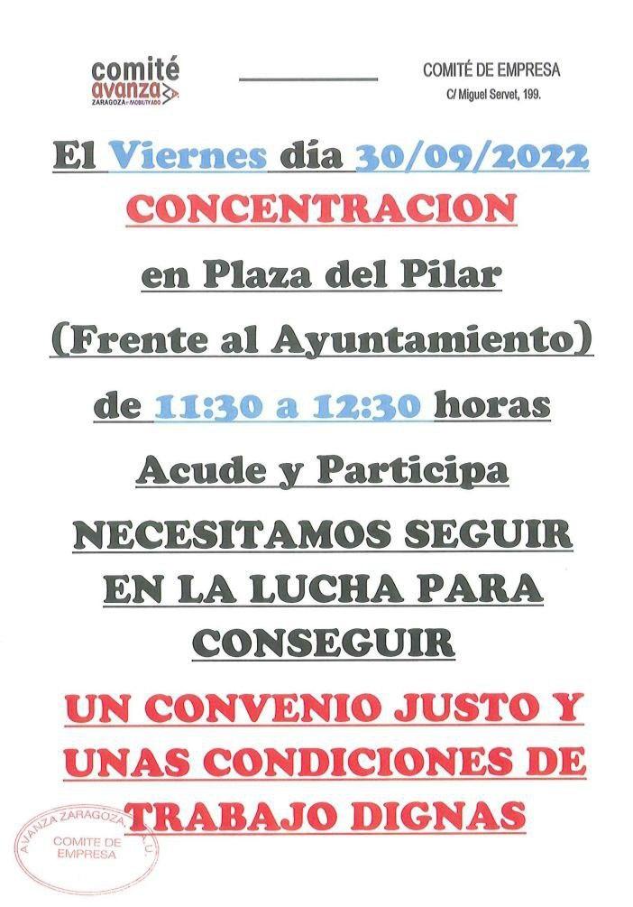 Concentración Avanza Zaragoza