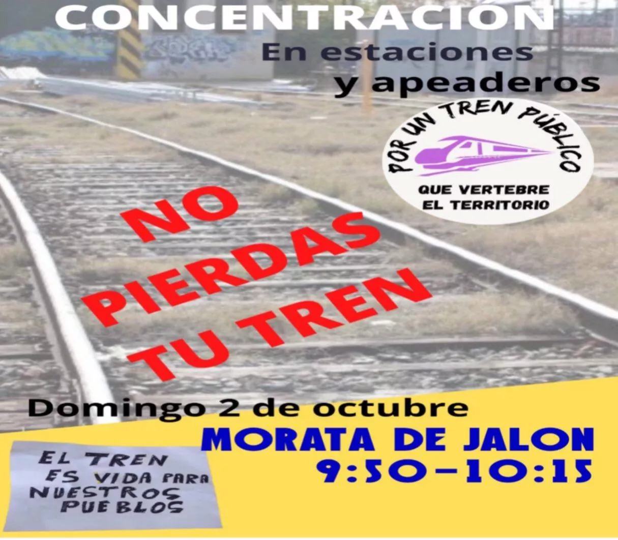 Concentración No Pierdas Tu Tren: Morata de Jalón