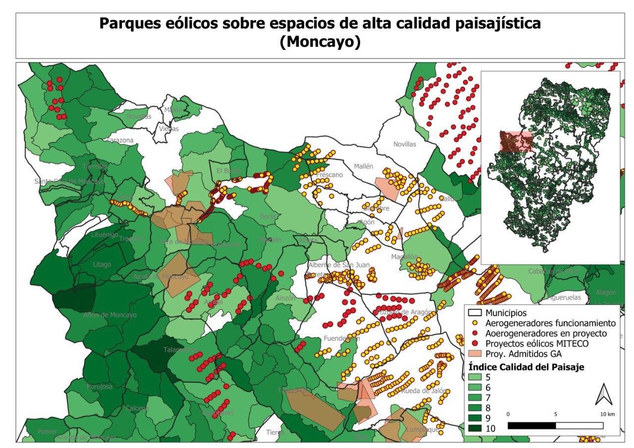 Mapa Parques Eólicos Moncayo