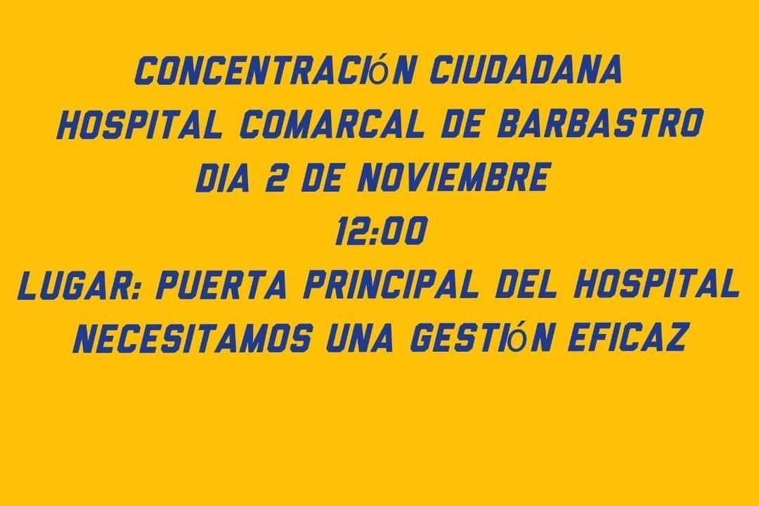 Concentración ciudadana - Hospital de Barbastro