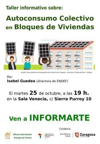 Taller informativo sobre autoconsumo colectivo en bloques de vivienda