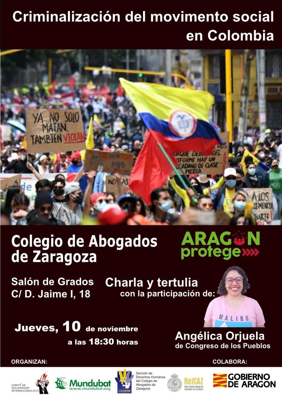 Charla: Criminalización del movimiento social en Colombia