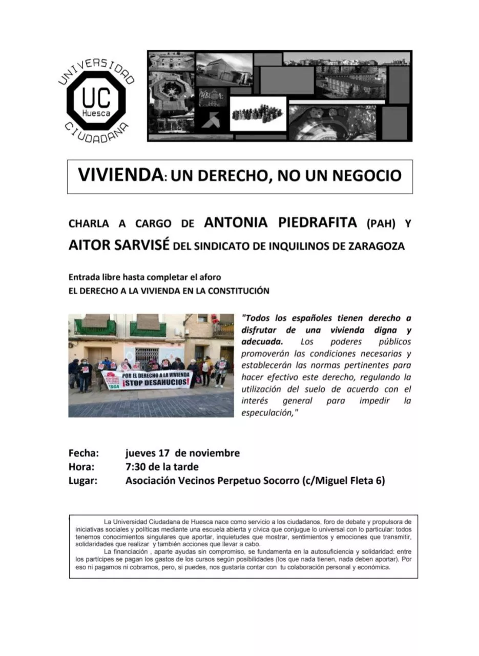 Vivienda: un derecho, no un negocio