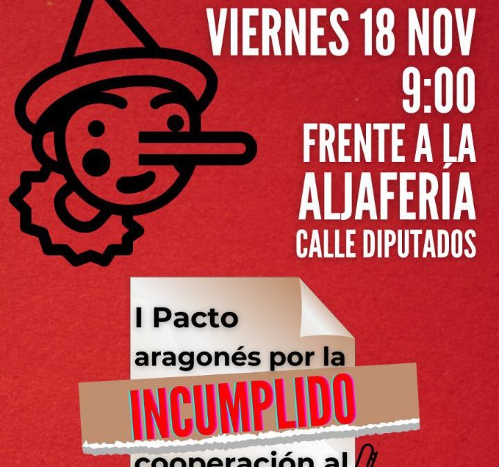 Concentración: pacto aragonés por la cooperación incumplido