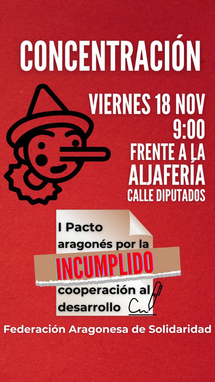 Concentración: pacto aragonés por la cooperación incumplido