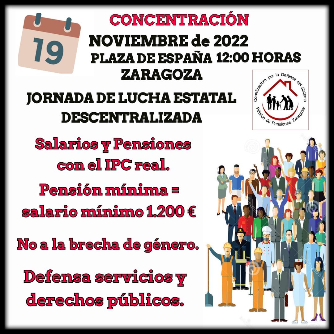Jornada de lucha estatal por las pensiones