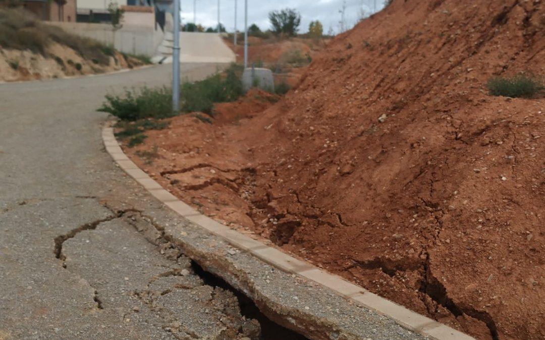 Ganar Teruel critica el mal estado de varias obras recientes en la ciudad