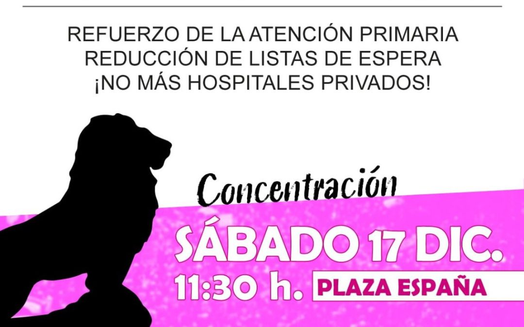 Participemos masivamente en la concentración en defensa de la Sanidad Pública