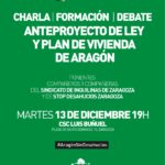 Charla-informativa Debate anteproyecto de ley y Plan de Vivienda de Aragón