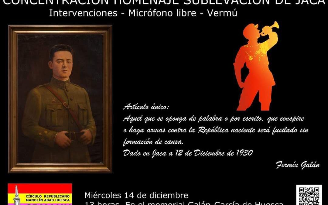 Concentración homenaje sublevación de Jaca