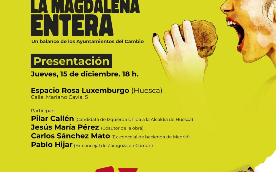 El Espacio Rosa Luxemburgo acoge la presentación libro “Queremos la magdalena entera”