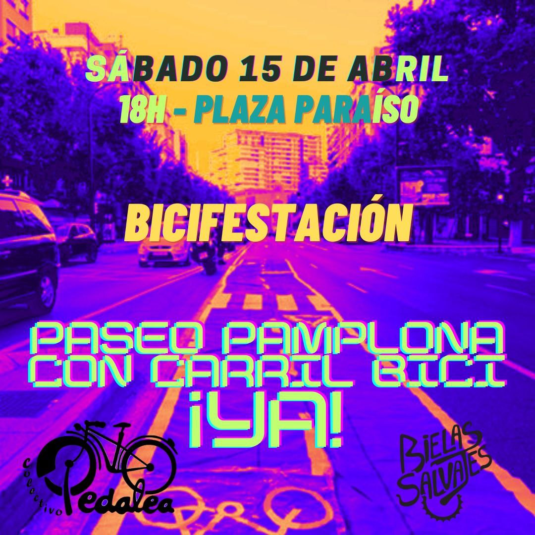 Bicifestación: Paseo Pamplona con carril-bici ¡Ya!