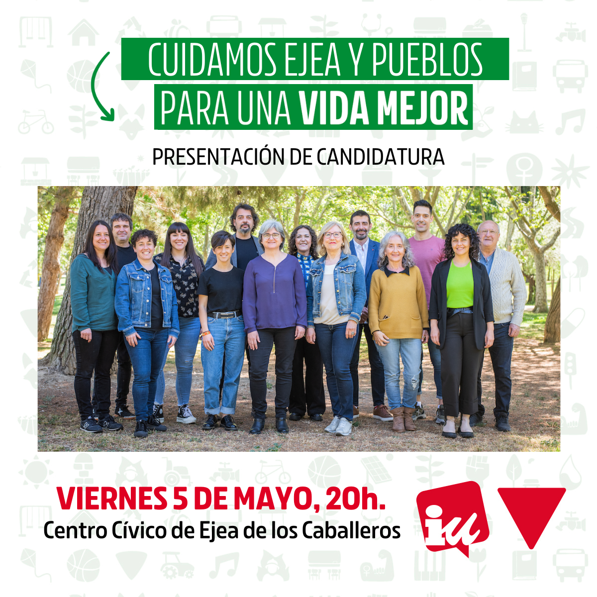ELECCIONES 2023 / IU Ejea y Pueblos presenta este viernes su candidatura dispuesta a “un cambio radical en la forma de hacer política”