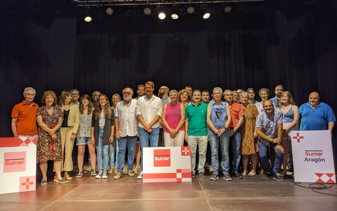 ELECCIONES 23-J / SUMAR ARAGÓN presenta a sus candidatos y candidatas en un acto multitudinario en el Centro Cívico Estación del Norte de Zaragoza