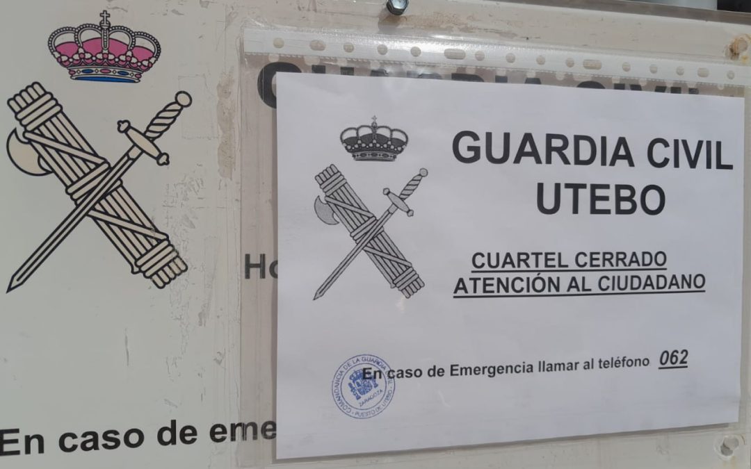 Denunciamos el cierre de la atención ciudadana en el Puesto de la Guardia Civil de Utebo