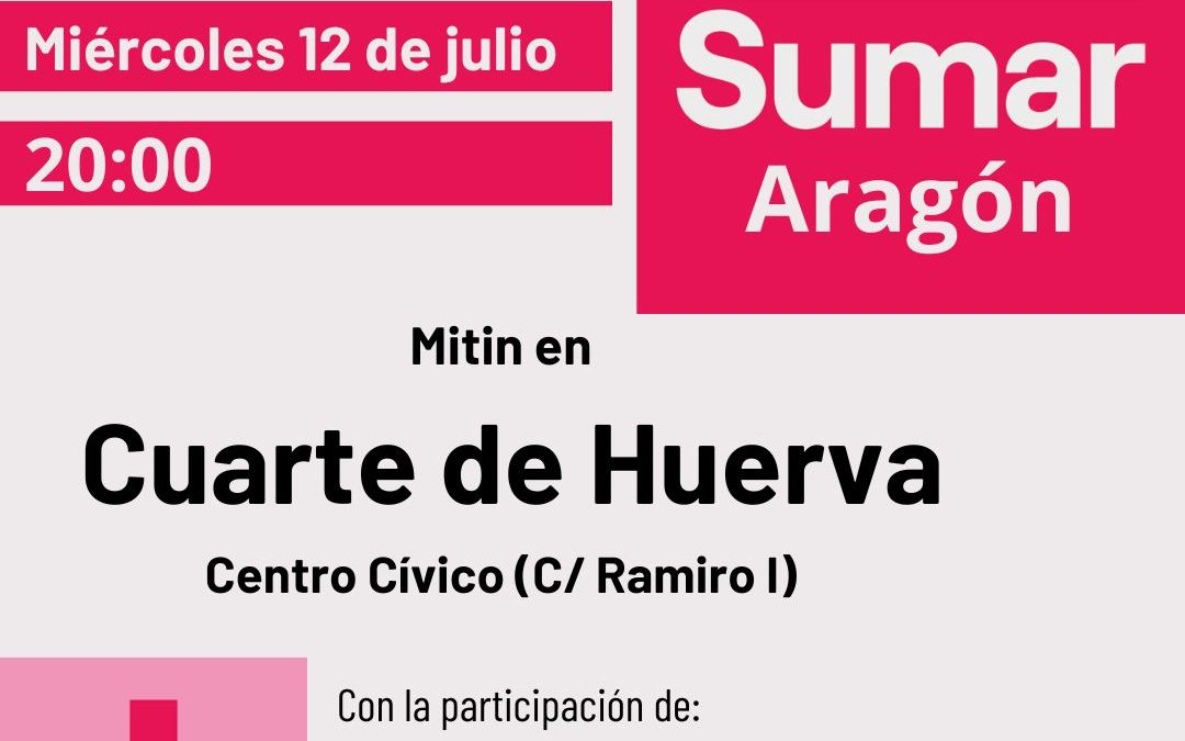Acto público SUMAR en Cuarte de Huerva