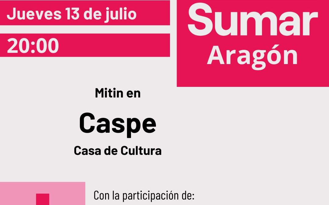 Acto público SUMAR en Caspe