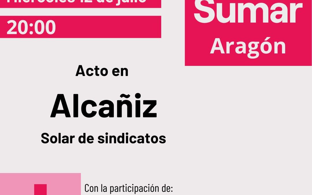 Acto SUMAR en Alcañiz