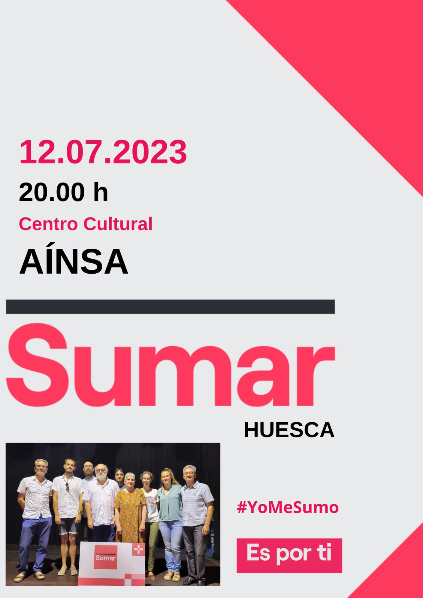 Acto público SUMAR en Aínsa
