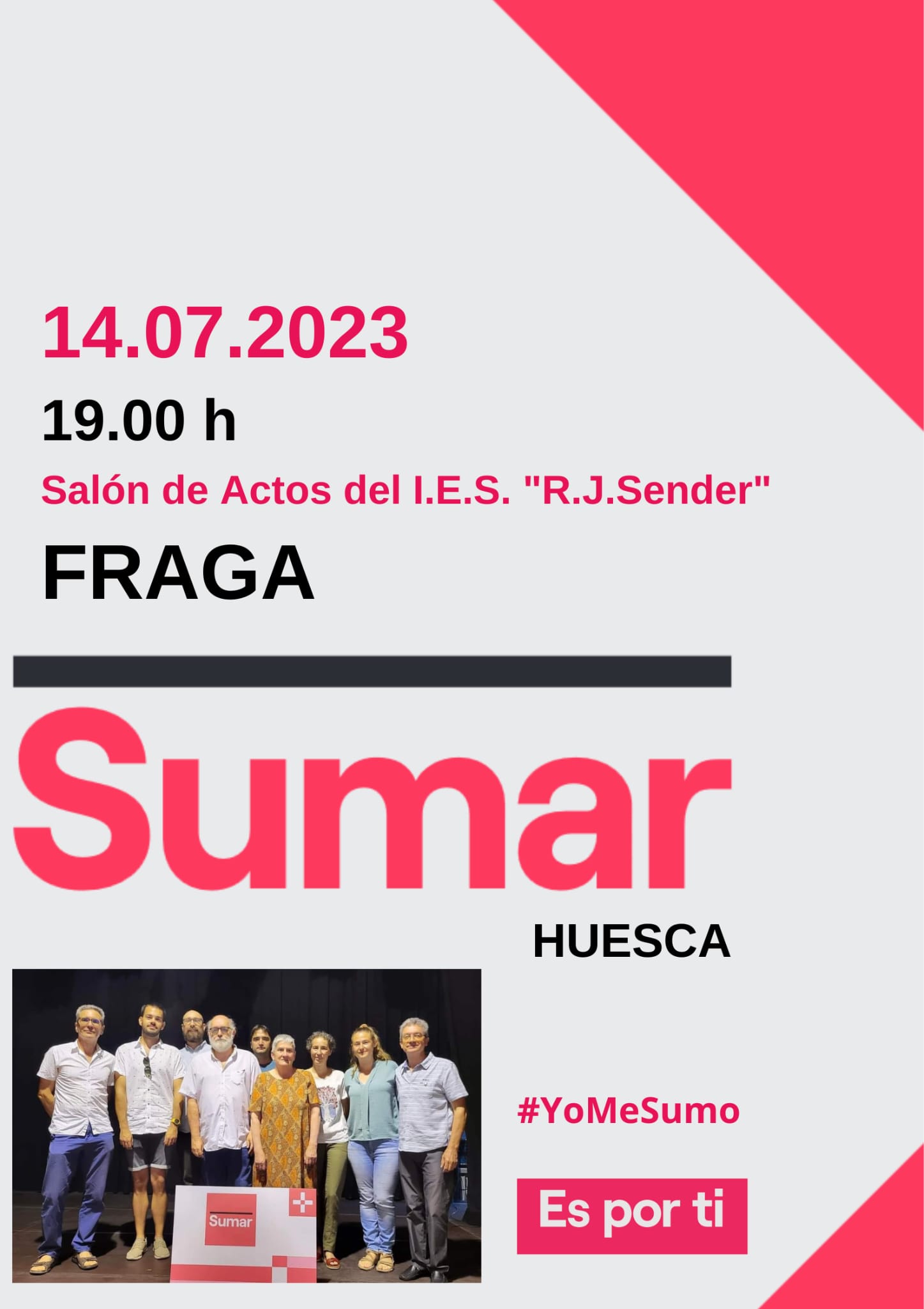 Acto público SUMAR en Fraga