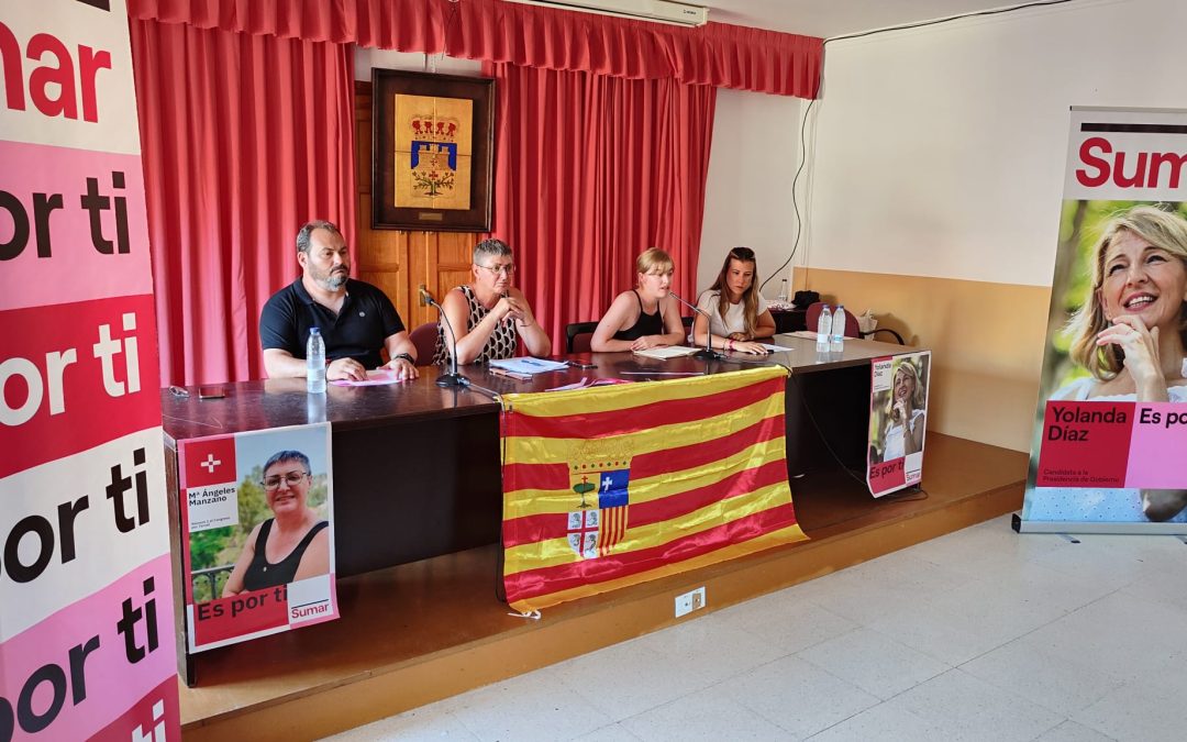 ELECCIONES 23-J/ Sumar Aragón considera fundamentales las políticas públicas a la hora del reequilibrio territorial
