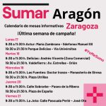Mesas informativas SUMAR en Zaragoza