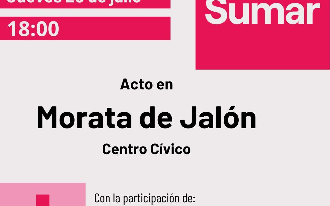 Acto público SUMAR: Morata de Jalón