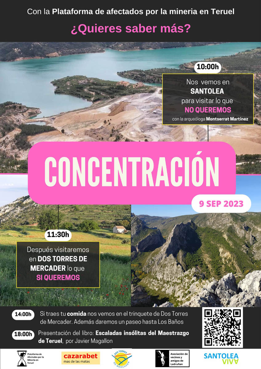 Concentración por los afectados de la minería en Teruel