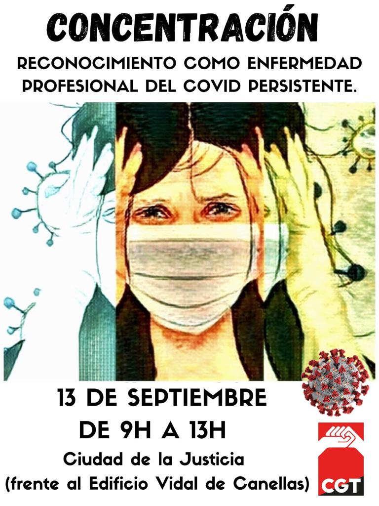 Concentración por el reconocimiento como enfermedad profesional del Covid persistente