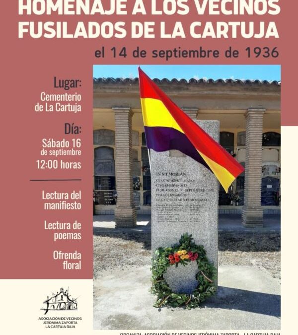 Homenaje a los vecinos fusilados de La Cartuja