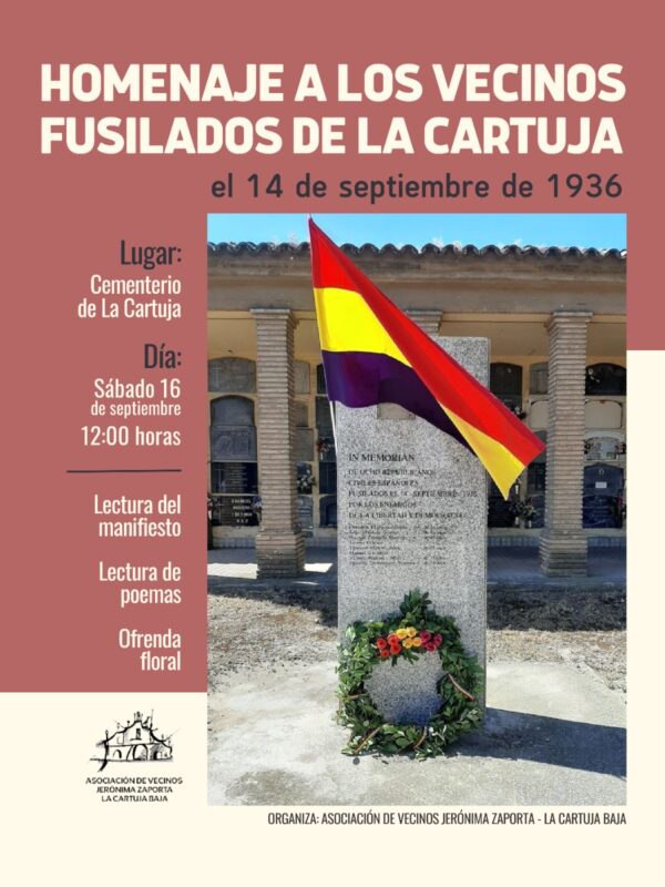 Homenaje a los vecinos fusilados de La Cartuja