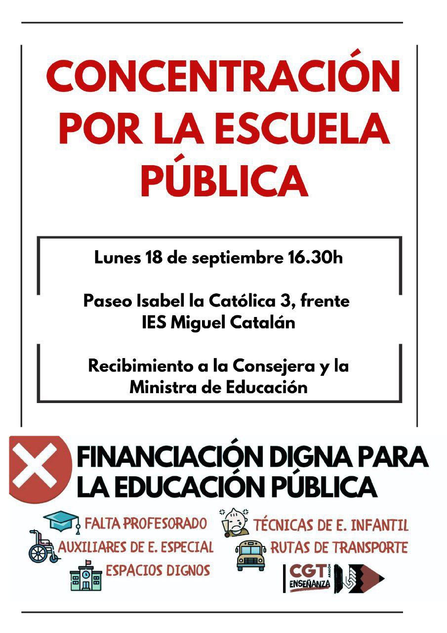 Concentración por la Escuela Pública