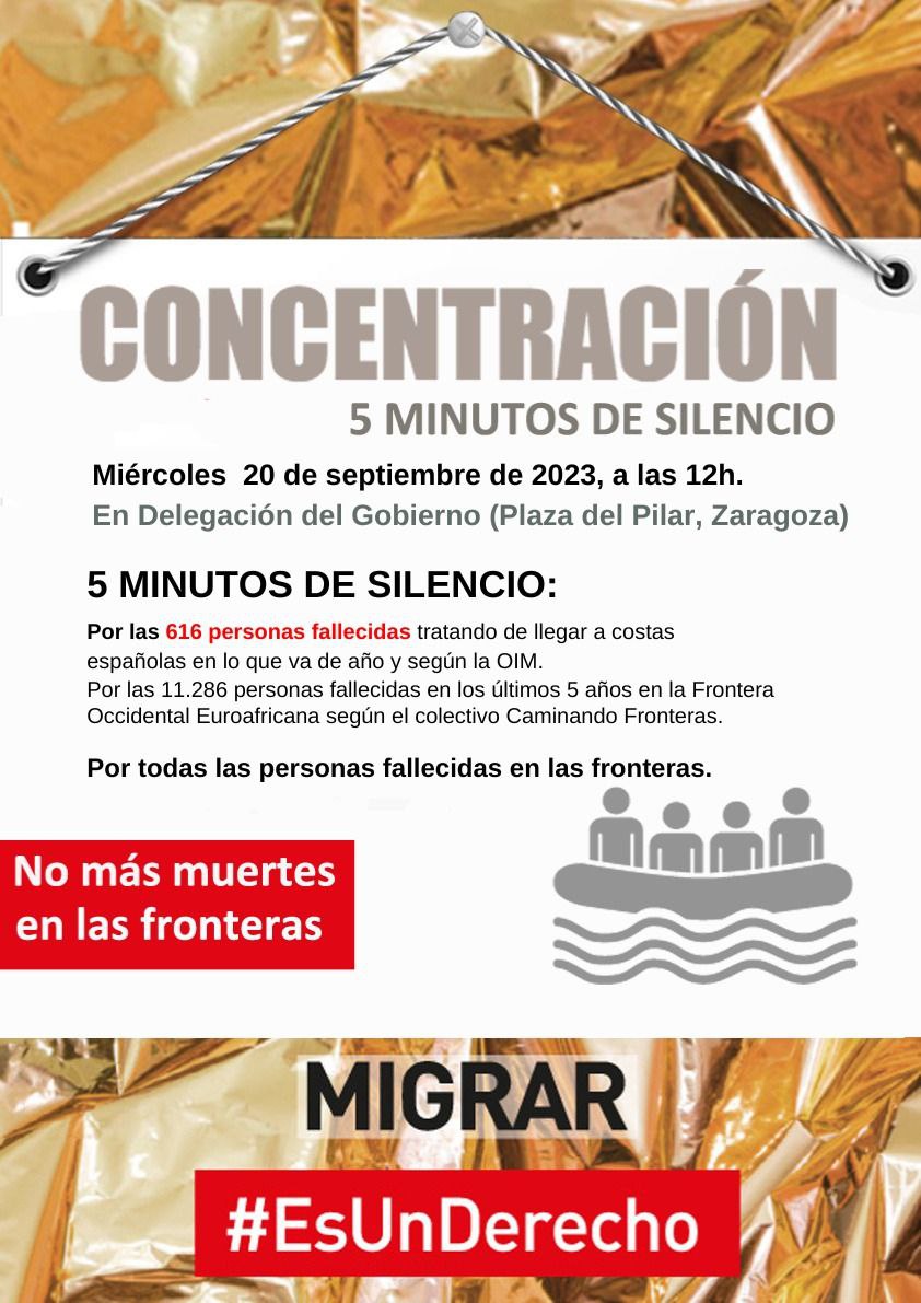 Concentración: 5 minutos de silencio #Migrar es un Derecho