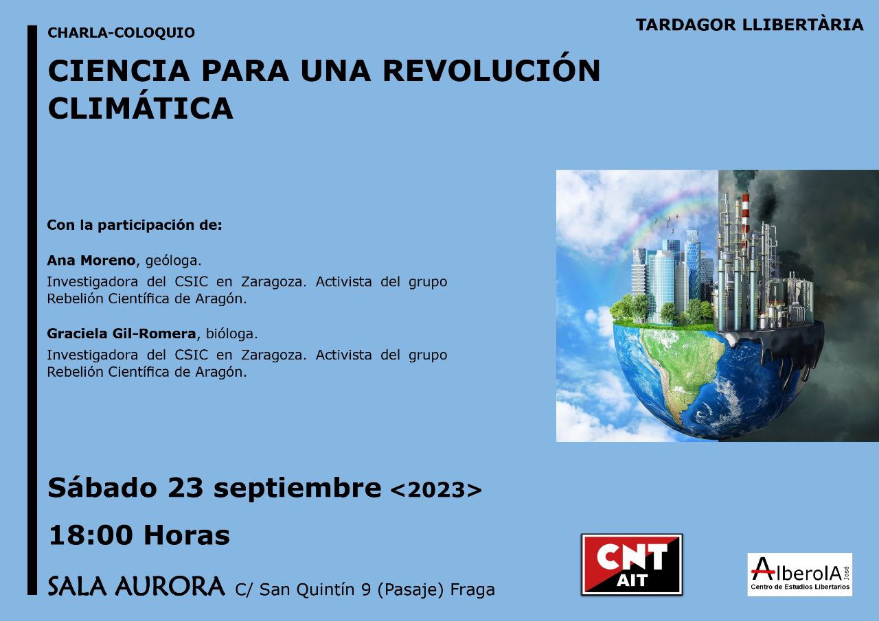 Charla-coloquio Ciencia para una revolución climática