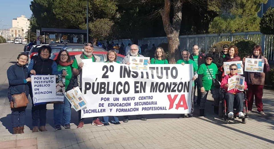 Cambiar Monzón exigirá al Gobierno de Aragón triplicar la partida para la construcción del segundo instituto