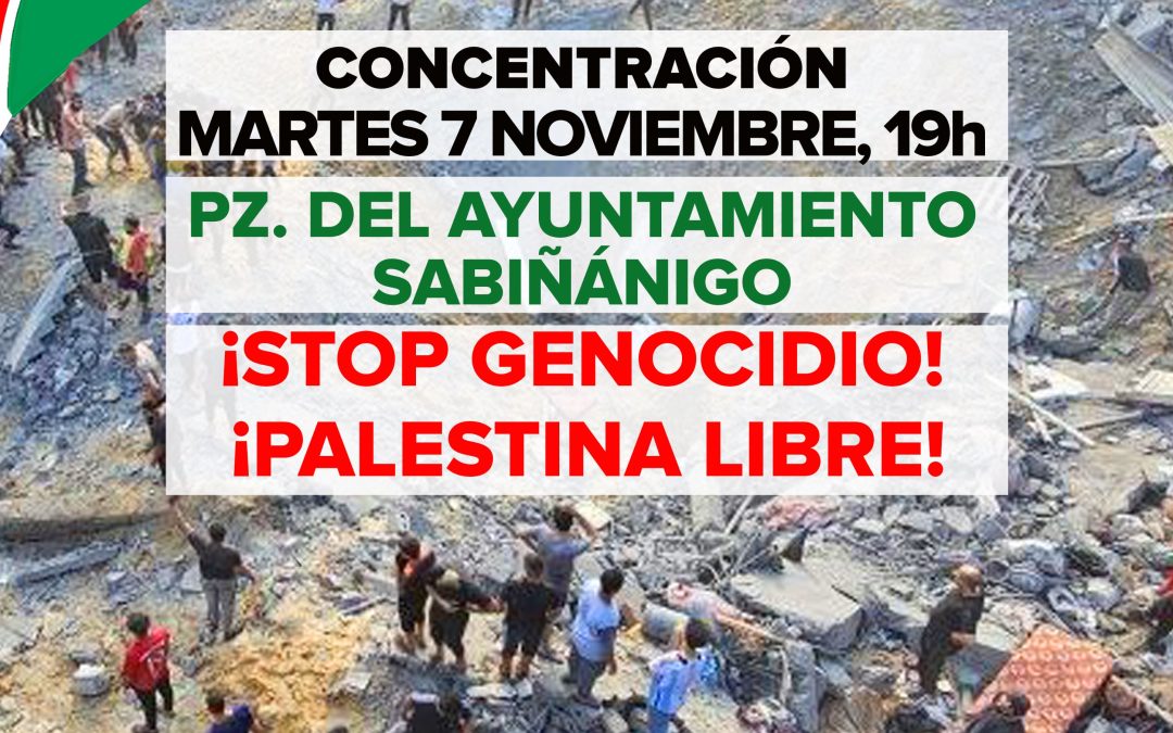 Concentración por Palestina: Sabiñánigo