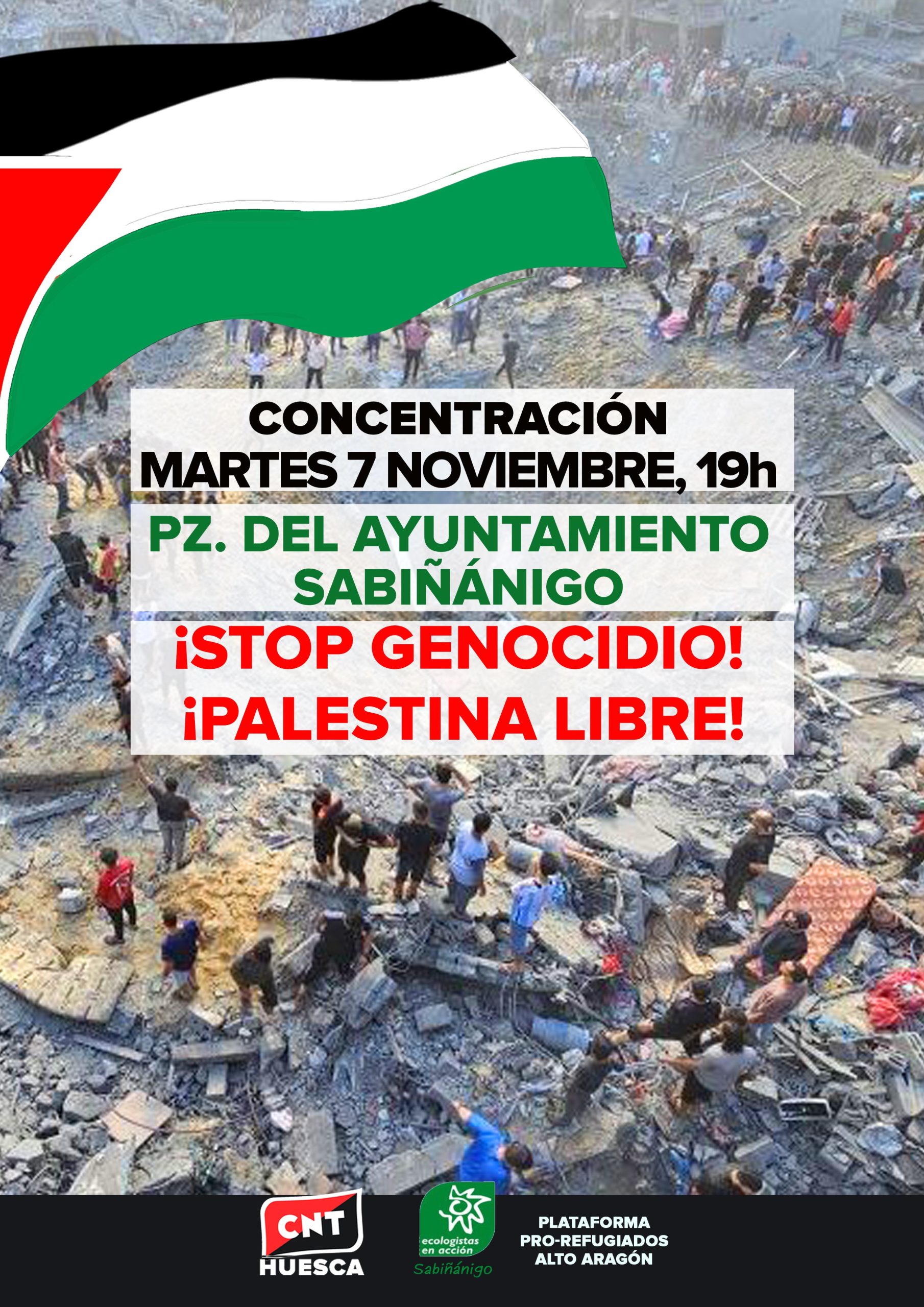 Concentración por Palestina: Sabiñánigo