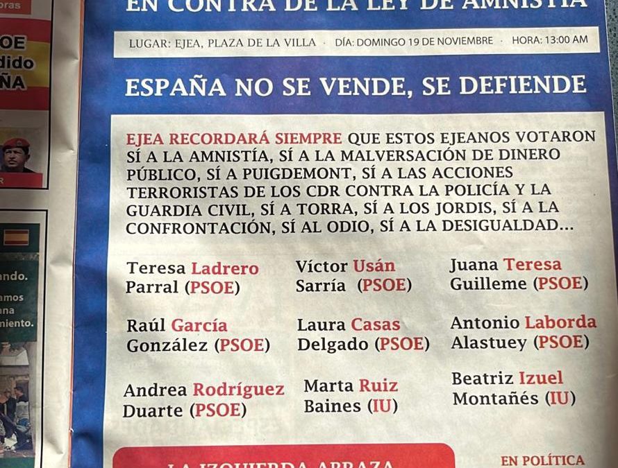 IU y PSOE denunciarán al PP de Ejea por difamación, señalamiento, incitación al odio y por las falsedades vertidas sobre cargos públicos de sus grupos municipales