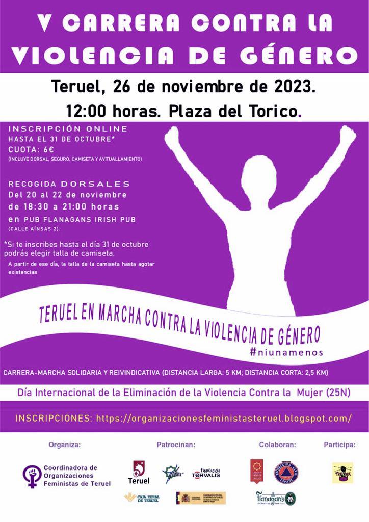 25 N en Teruel. V Carrera contra la Violencia de Género