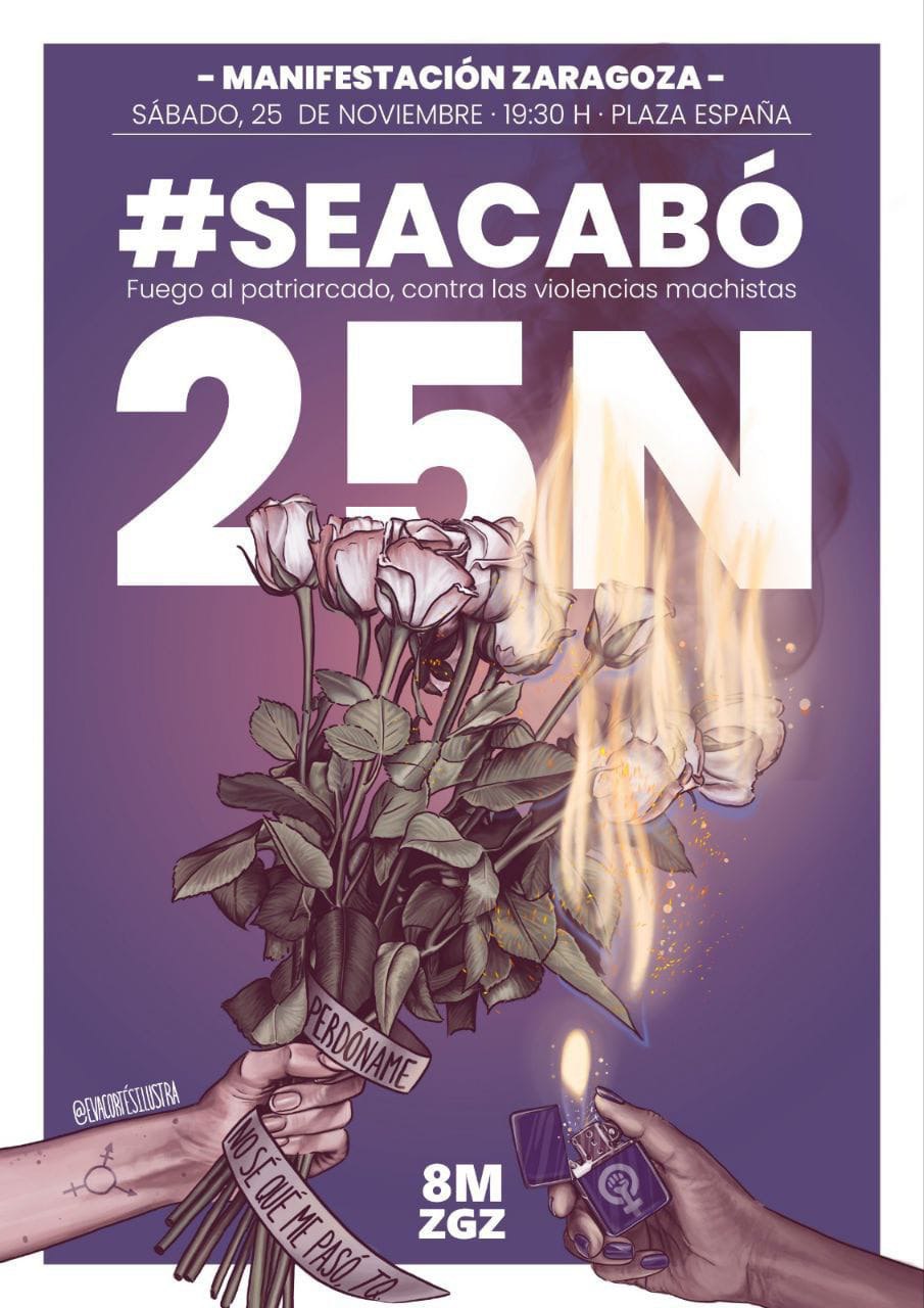 25 N en Zaragoza: Manifestación por la Eliminación de la Violencia contra las Mujeres
