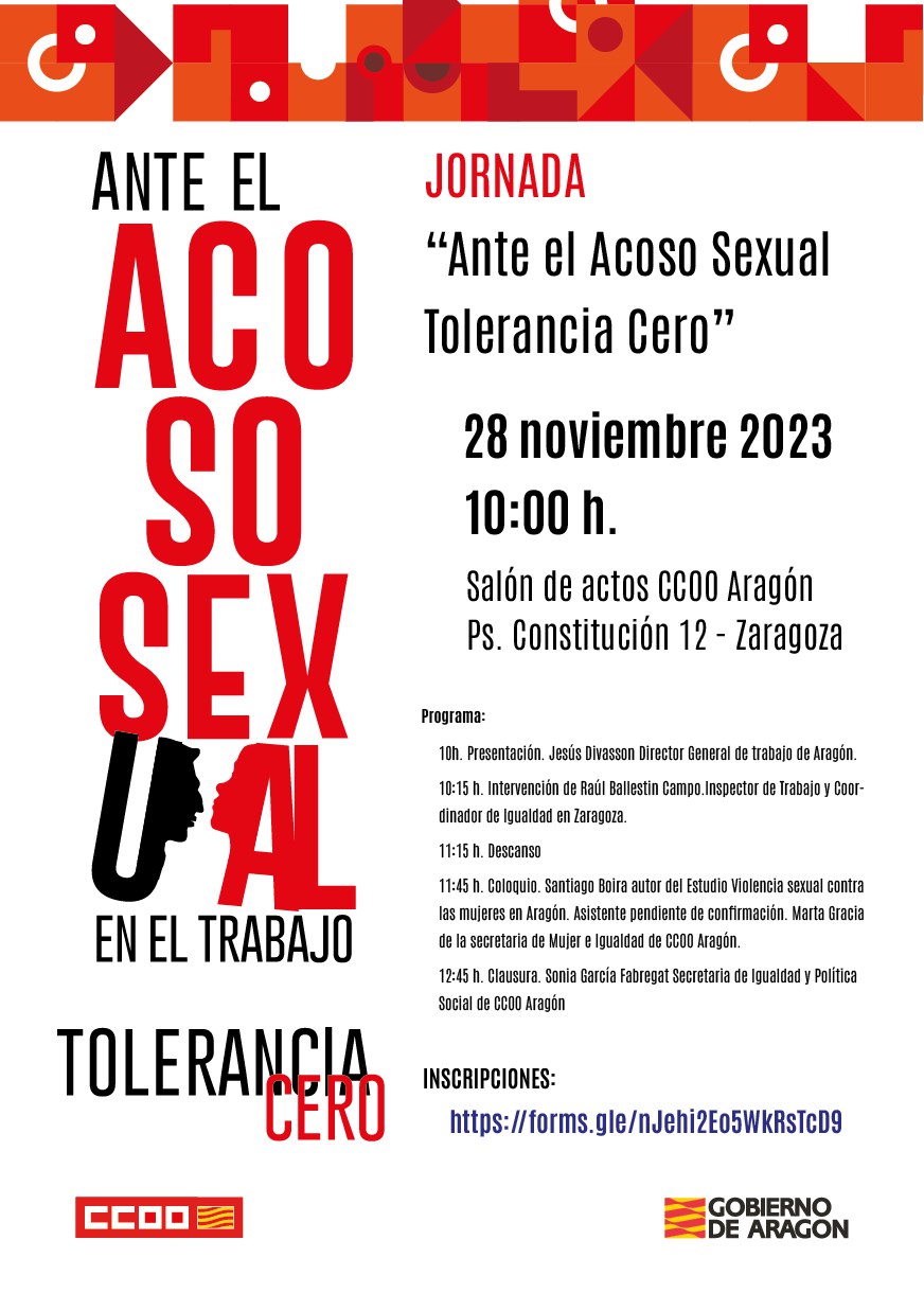 Jornada "Ante el acoso sexual en el trabajo, tolerancia cero"