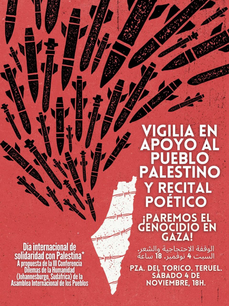 Vigilia en apoyo al pueblo palestino