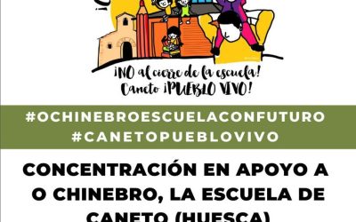 Exigimos al Ejecutivo a reunirse con las familias y a tomar medidas para que la escuela de Caneto siga abierta y permita a su alumnado estudiar en su pueblo