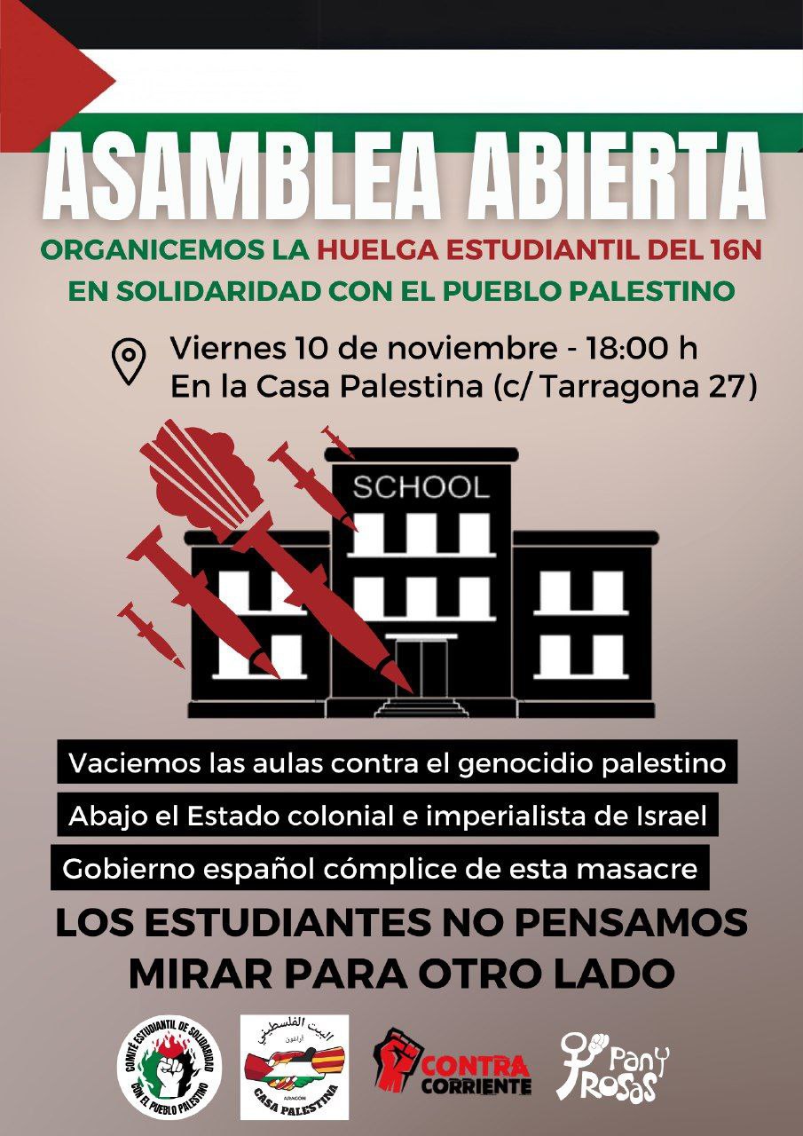 Asamblea abierta: huelga estudiantil por Palestina