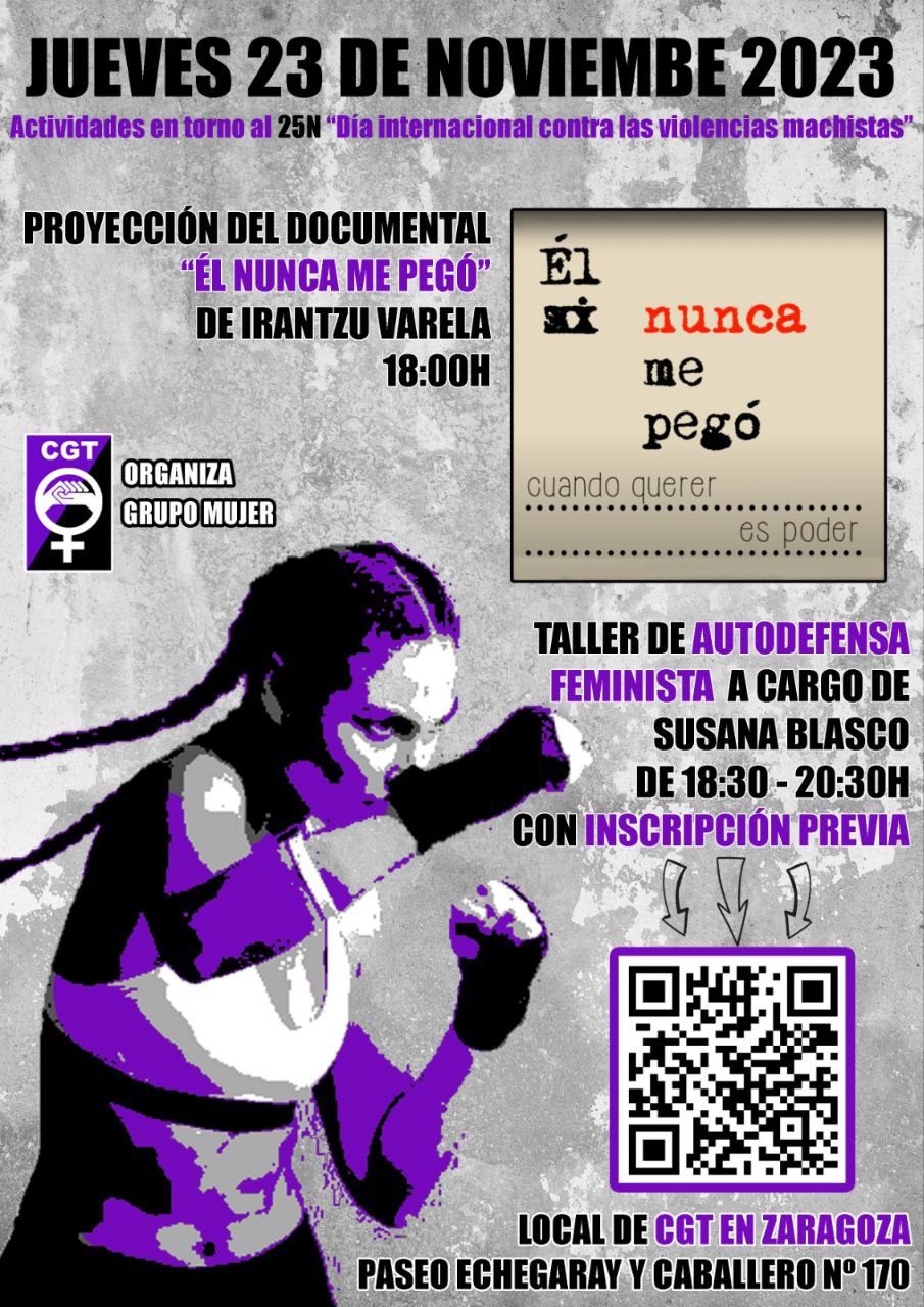 Proyección del documental 'Él nunca me pegó' y taller de autodefensa