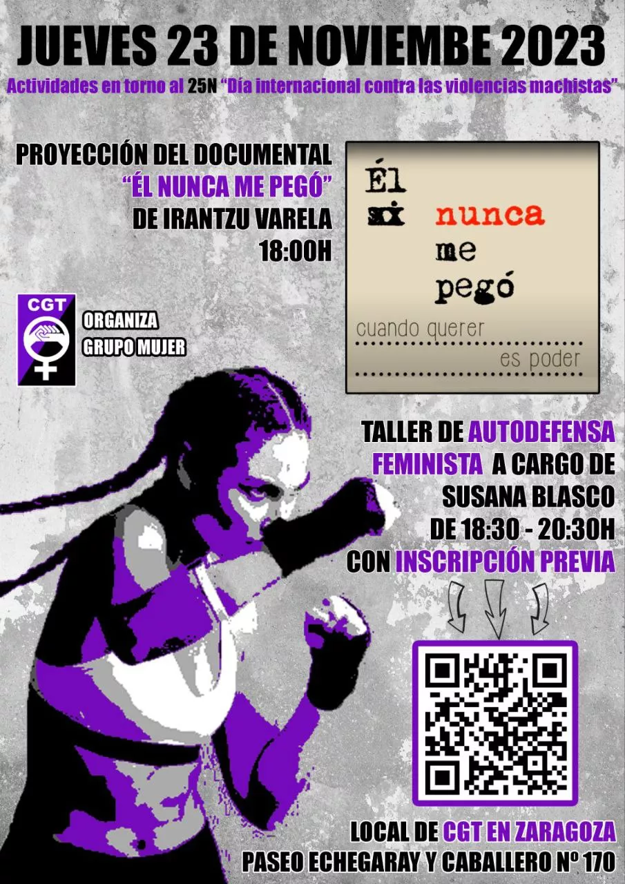 Proyección del documental 'Él nunca me pegó' y taller de autodefensa