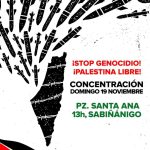 Concentración ¡Stop genocidio! ¡Palestina libre!
