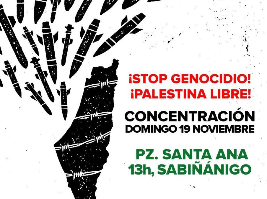 Concentración ¡Stop genocidio! ¡Palestina libre!