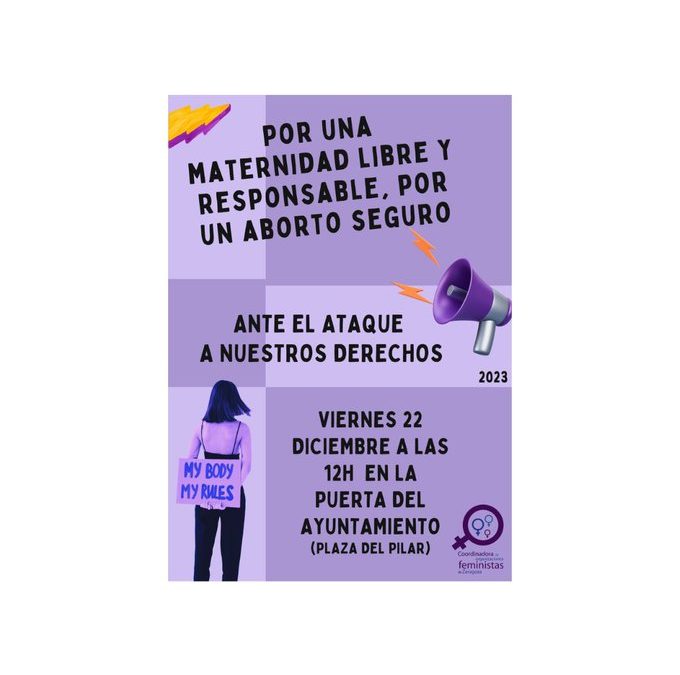 Concentración por una maternidad libre y responsable. Por un aborto seguro