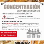 Concentración "No más muertes en las fronteras"